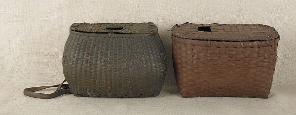 Two painted splint creels 20th c.