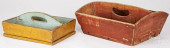 TWO PAINTED UTENSIL TRAYS<br>T
