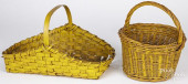 TWO PAINTED YELLOW GATHERING B