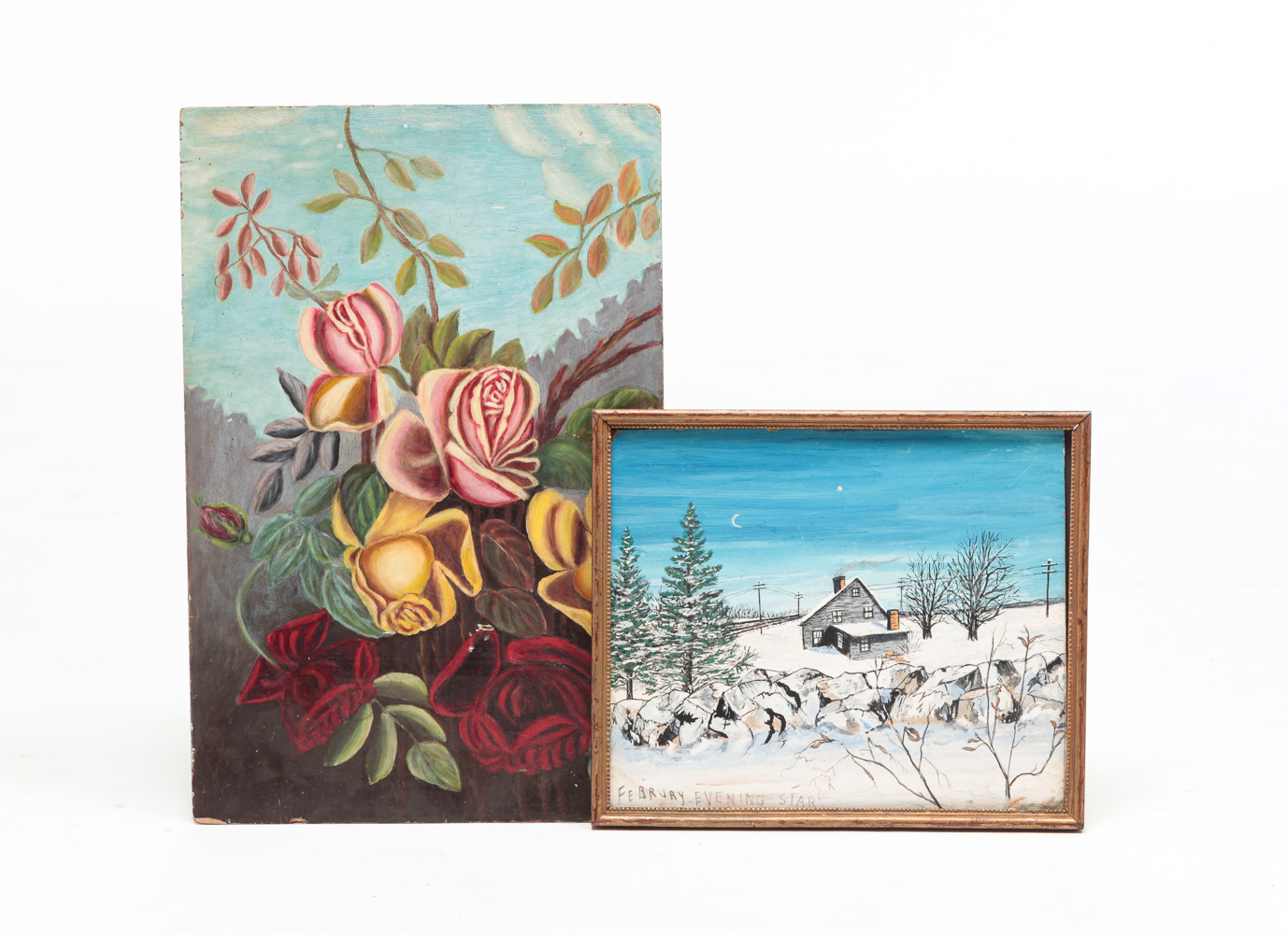 TWO PAINTINGS. American, 20th