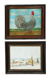 TWO PAINTINGS.  American  earl