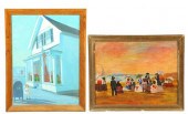 TWO PAINTINGS (AMERICAN  EARLY