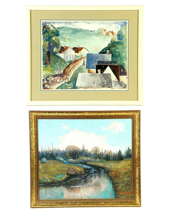 TWO PAINTINGS (AMERICAN SCHOOL 