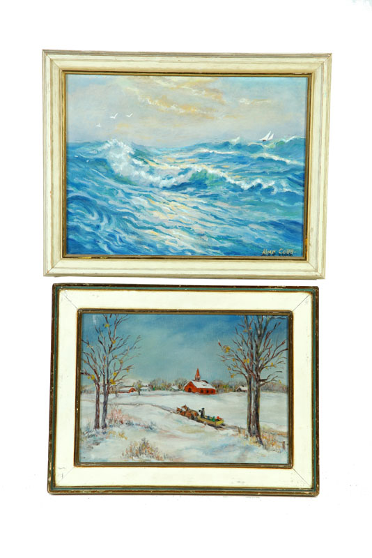 TWO PAINTINGS (AMERICAN SCHOOL  MID