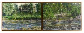TWO PAINTINGS BY J. THOMAS R.