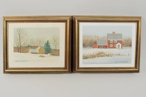 TWO PAINTINGS BY JAMES P. FERIOLA