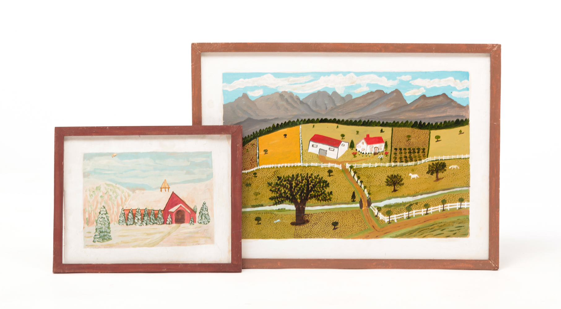 TWO PAINTINGS BY WILLIAM H. WEST.