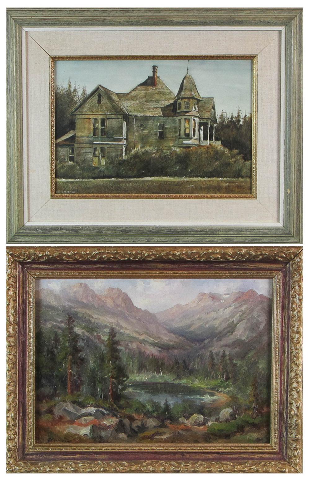 TWO PAINTINGS: CHARLES HENRY HARMON