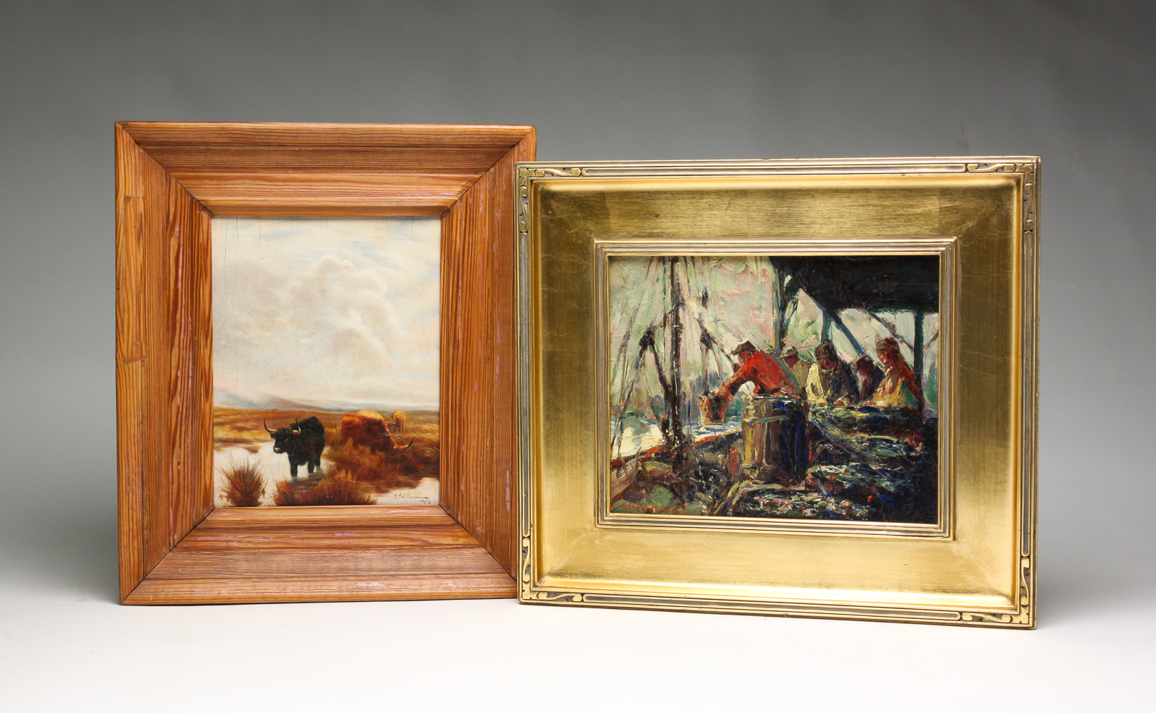 TWO PAINTINGS INCLUDING JOHN