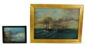 TWO PAINTINGS OF SHIPS, LATE 1