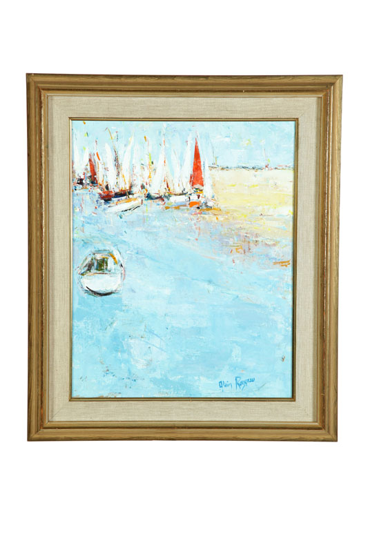 TWO PAINTINGS.  Oil on canvas 