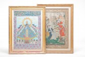 TWO PAINTINGS. "Virgen De Talp
