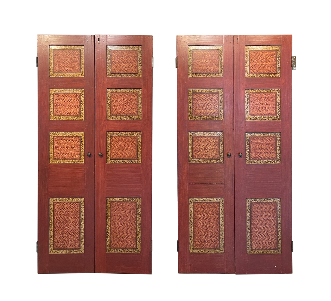TWO PAIR AMERICAN DECORATED