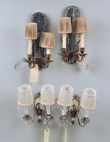 TWO PAIR MIRROR PLATED TWO-LIGHT