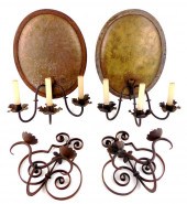 TWO PAIR OF 19TH C. WALL SCONC