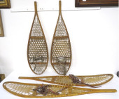 TWO PAIR OF ANTIQUE SNOW SHOES