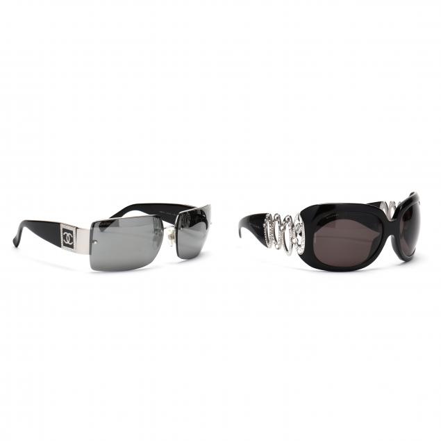 TWO PAIR OF DESIGNER SUNGLASSES A