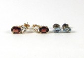 TWO PAIR OF FOURTEEN KARAT GOL
