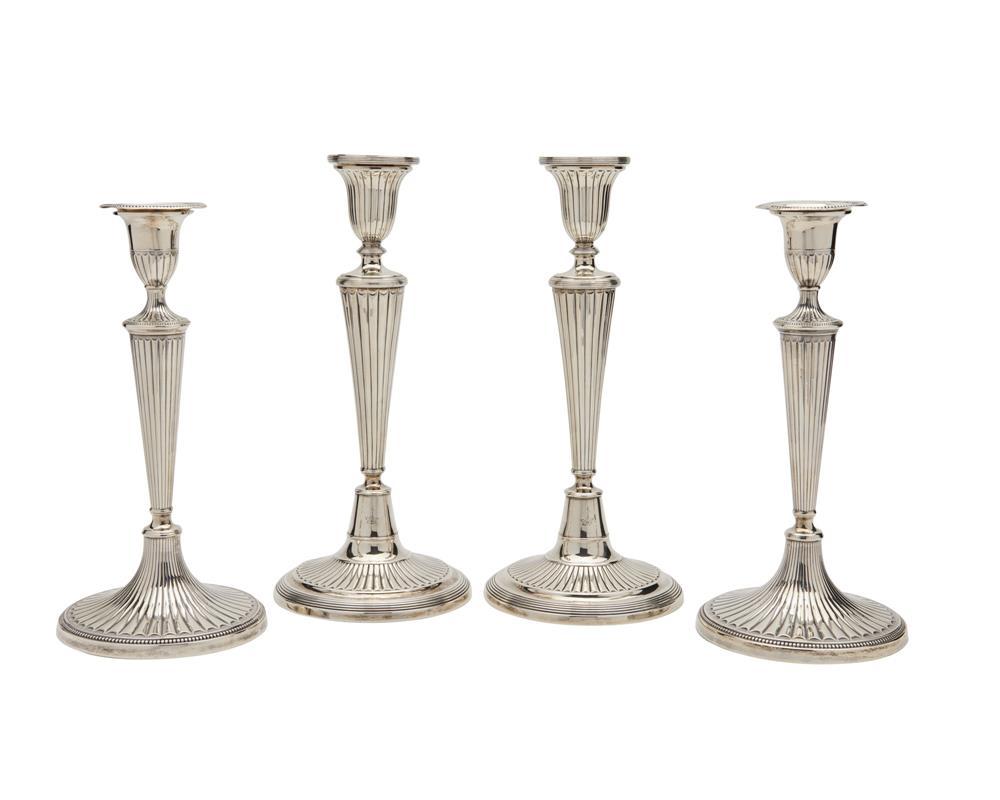 TWO PAIR OF GEORGIAN SILVER