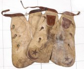 TWO PAIR OF LEATHER BATWING CH