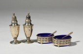 TWO PAIR OF SALTS-SHAKERS AND