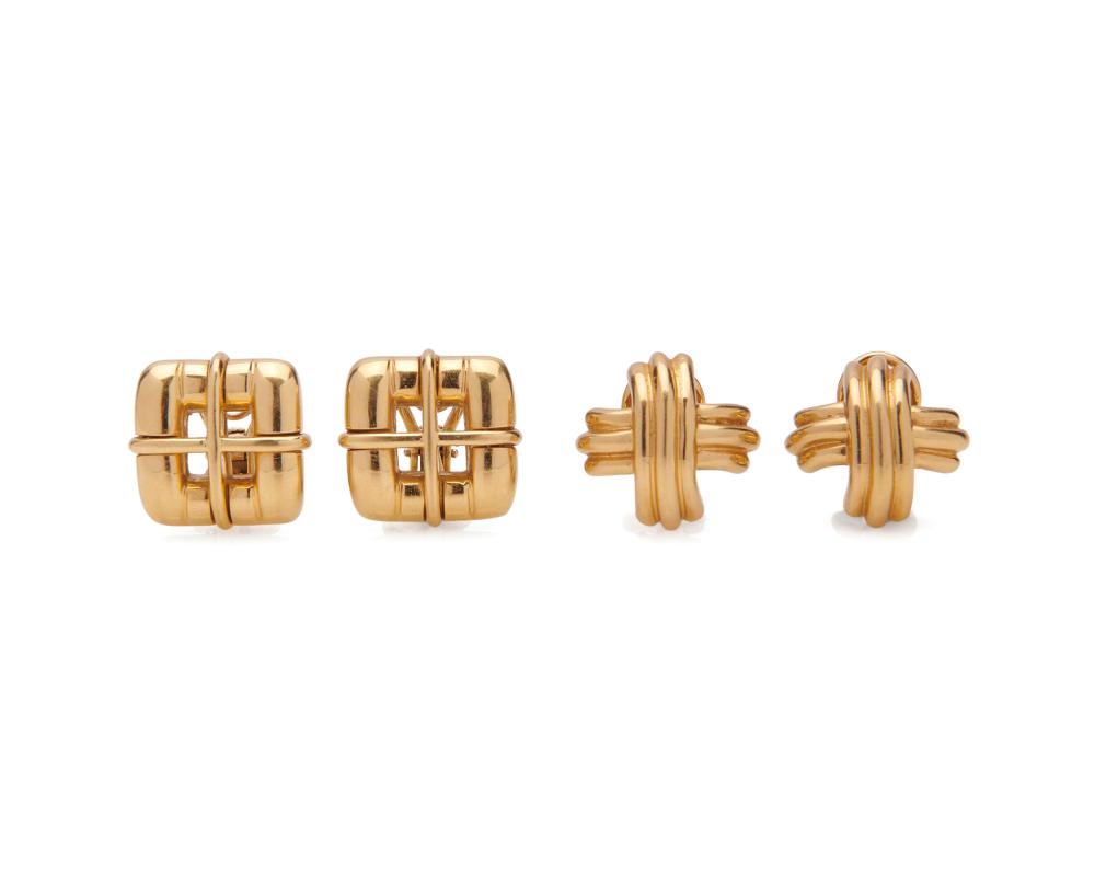 TWO PAIR OF TIFFANY & CO. 18K