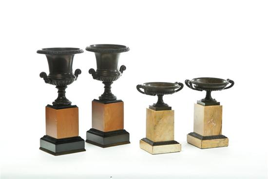 TWO PAIR OF URNS.  American  20th