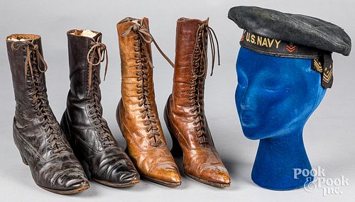 TWO PAIR OF VICTORIAN HIGH TOP