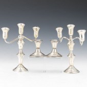 TWO PAIR STERLING CANDLEHOLDER