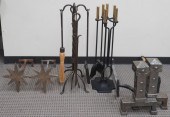 TWO PAIRS ANDIRONS AND TWO SET