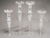 TWO PAIRS ANGLO-IRISH CUT CRYS