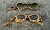 TWO PAIRS ANTIQUE AVIATOR/RACI