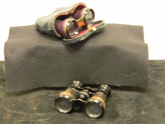 Two pairs antique opera glasses 