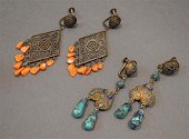 TWO PAIRS CHINESE FILIGREE MET