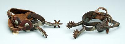 Two pairs Crockett spurs, both with