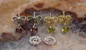 TWO PAIRS EAR STUDS AND PAIR E