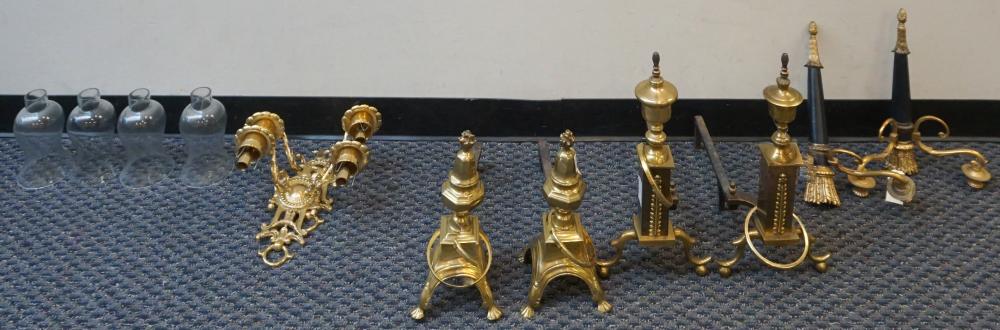 TWO PAIRS FEDERAL STYLE BRASS