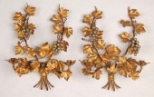 TWO PAIRS FRENCH IRON WALL SCO