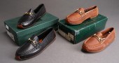 TWO PAIRS GUCCI MOCCASIN LOAFE