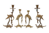 TWO PAIRS JAPANESE CRANE AND T