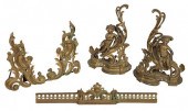 TWO PAIRS LOUIS XV STYLE BRONZ