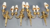 TWO PAIRS LOUIS XVI STYLE GILT