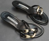 TWO PAIRS MANOLO BLAHNIK LEATH
