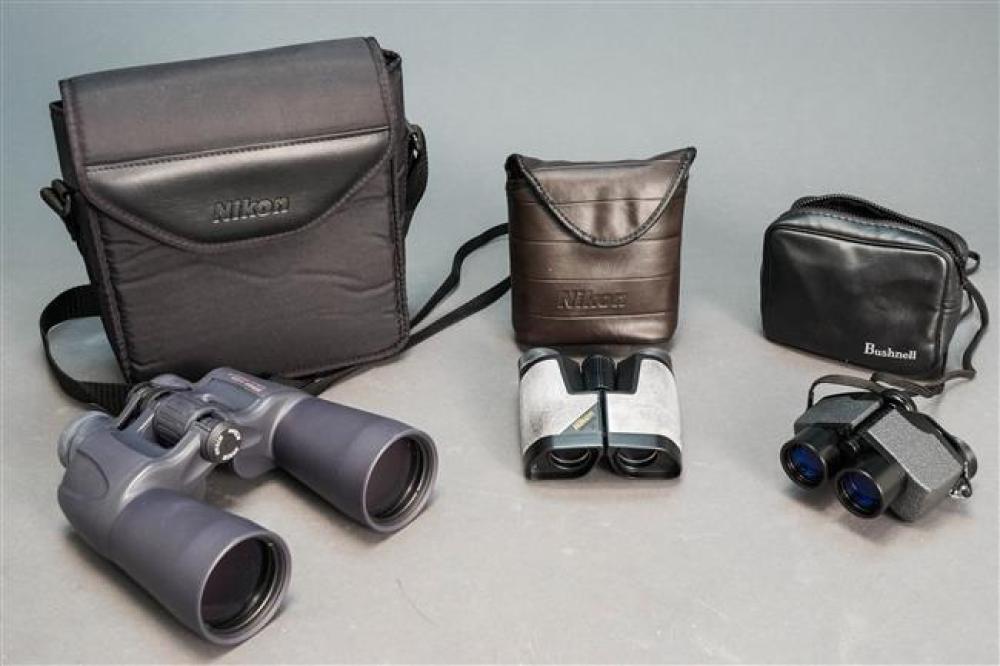 TWO PAIRS NIKON BINOCULARS AND PAIR