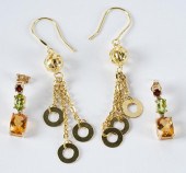 TWO PAIRS OF 14 KARAT YELLOW G