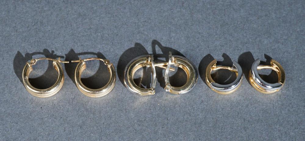 TWO PAIRS OF 14-KARAT YELLOW-GOLD