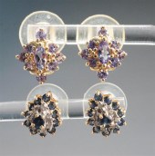 TWO PAIRS OF 14-KARAT YELLOW-G