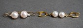 TWO PAIRS OF 18-KARAT YELLOW-G