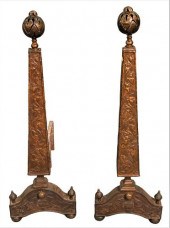 TWO PAIRS OF ANDIRONSTwo Pairs