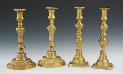 Two Pairs of Antique Brass